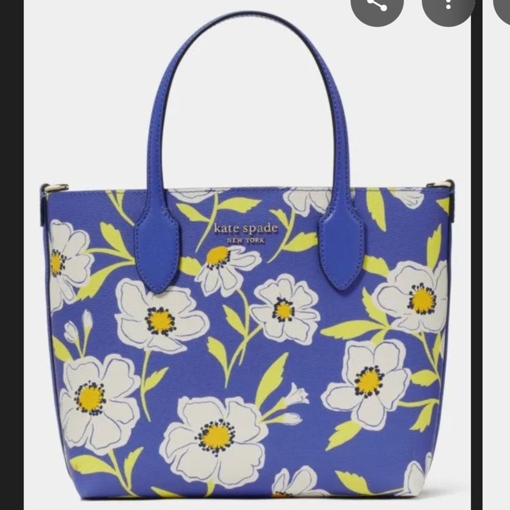Kate Spade Purple and Yellow Floral Tote